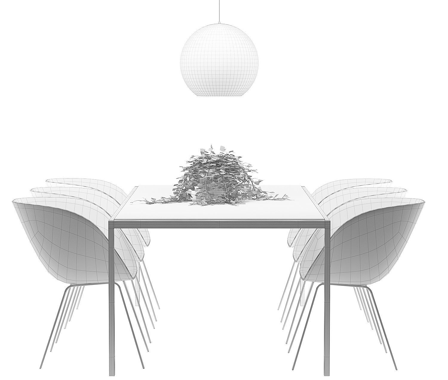 Dining Furnitures Set 23 3D model_5