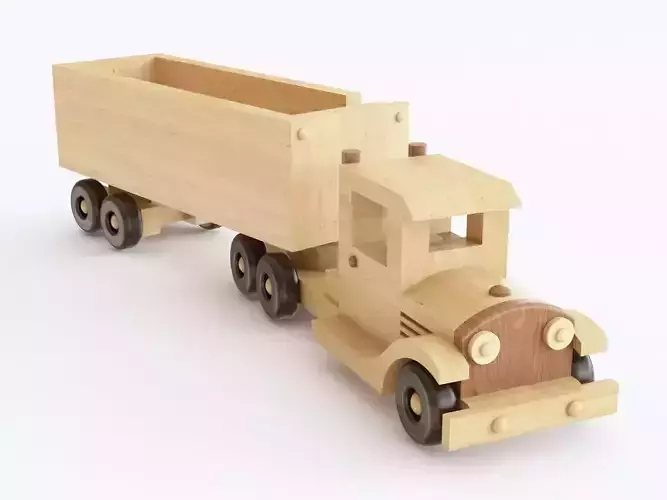 Wooden toy truck 06