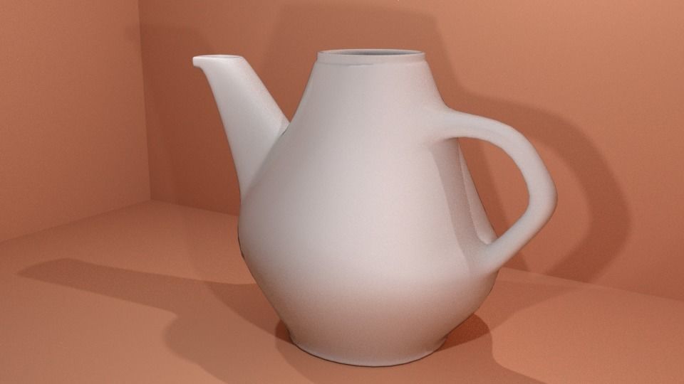 Porcelain Teapot Free low-poly 3D model_2