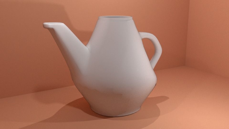 Porcelain Teapot Free low-poly 3D model_1