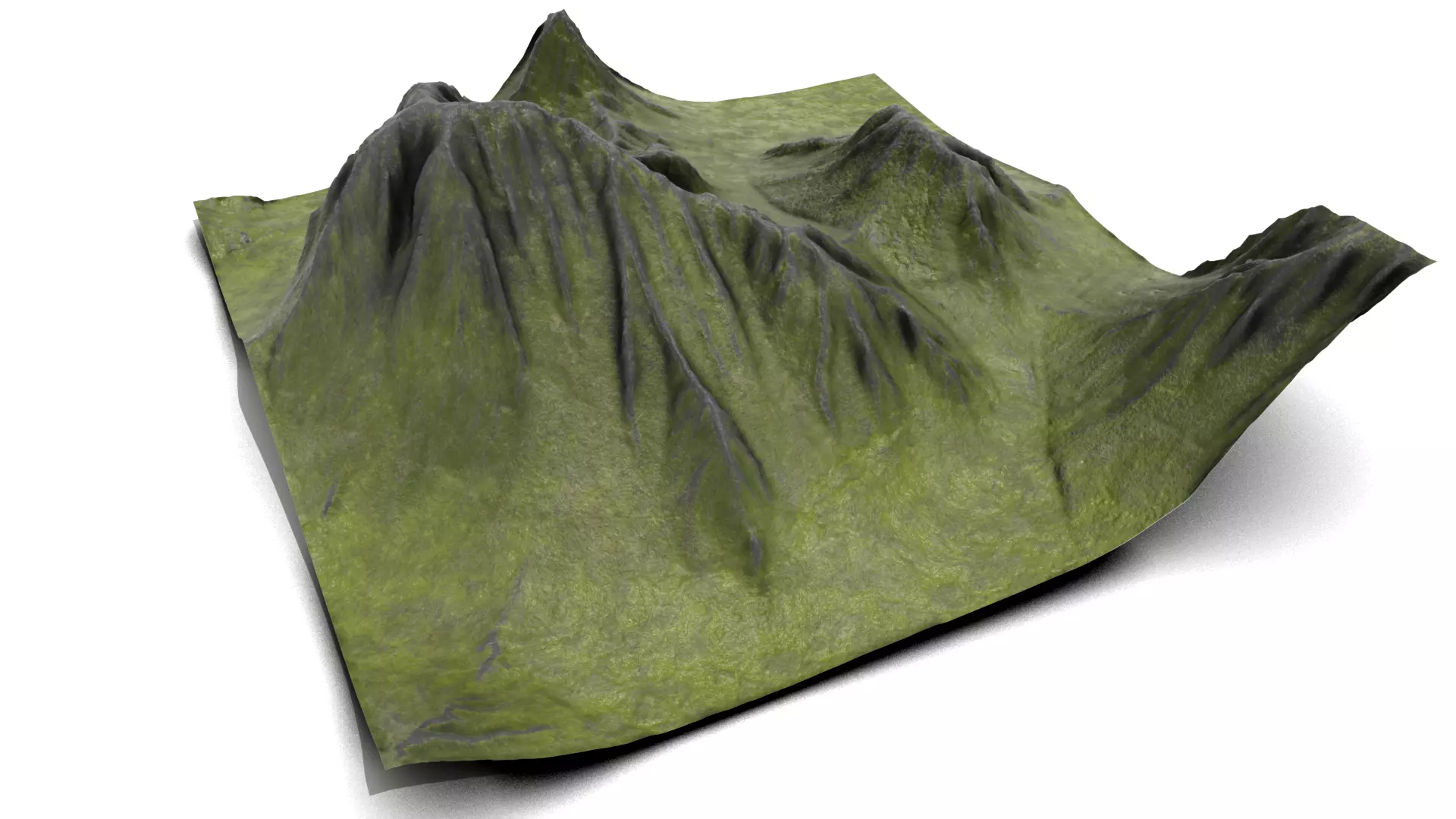 Grassy Mountain Landscape 3D model