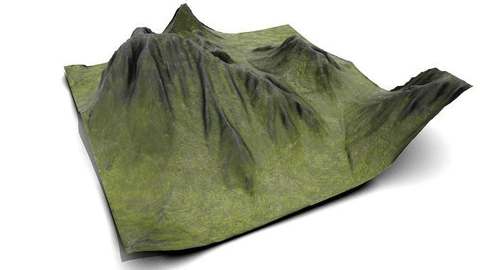 Grassy Mountain Landscape  3D model