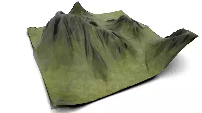 Grassy Mountain Landscape  3D model