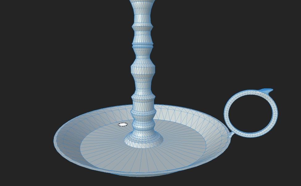 Candle Holder Low-poly 3D model_3