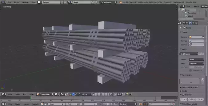 Steal beams  Free low-poly 3D model