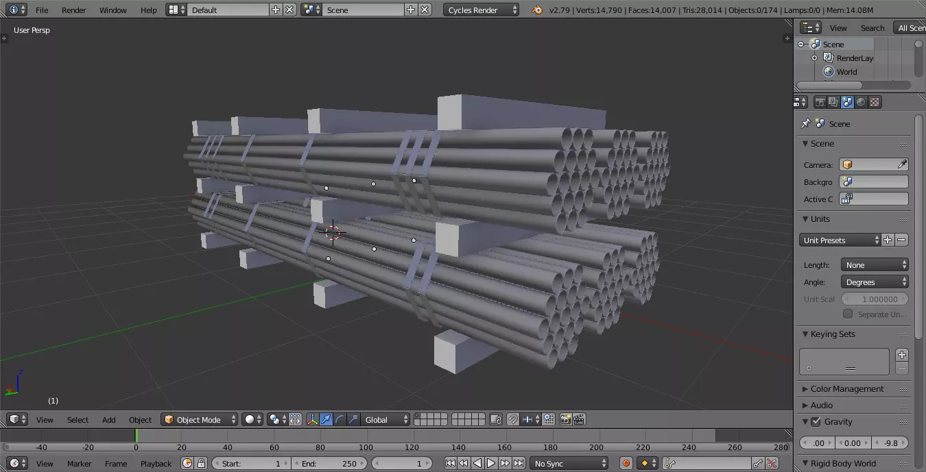 Steal beams Free low-poly 3D model