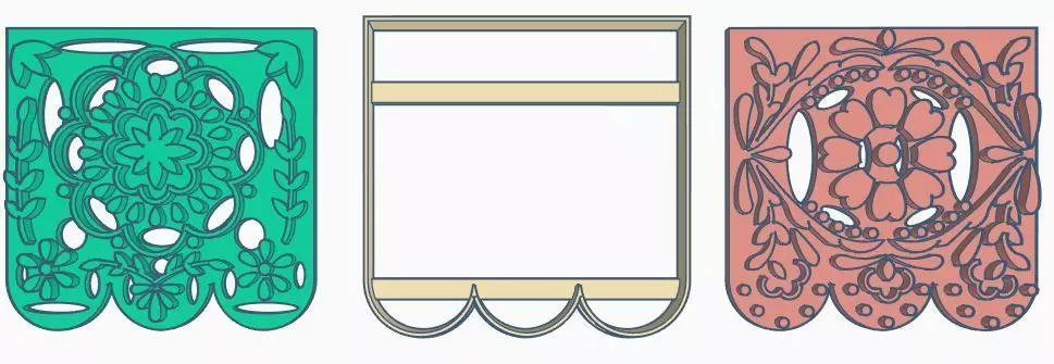 Pennant Cookie Cutter Set 3D print model
