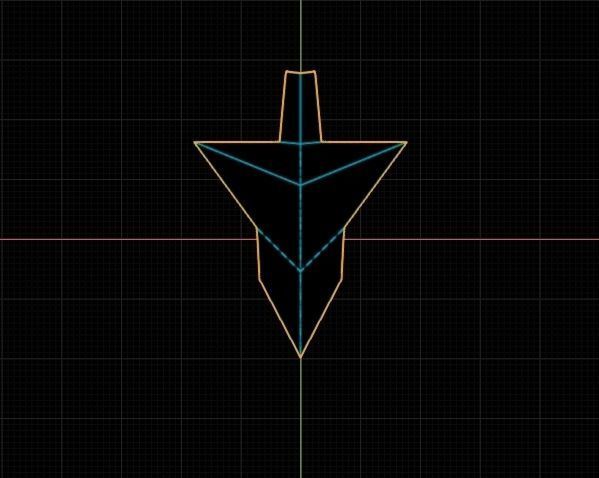 Tech vaporwave  for MEGA LOW poly airplane Free low-poly 3D model_7