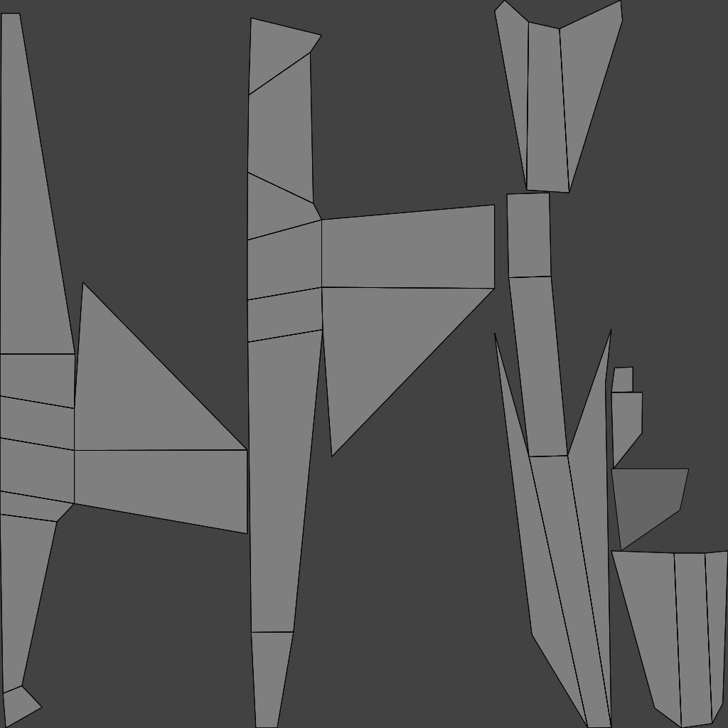 Tech vaporwave  for MEGA LOW poly airplane Free low-poly 3D model_10