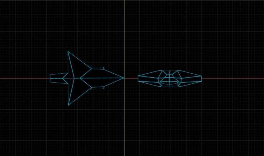 Tech vaporwave  for MEGA LOW poly airplane Free low-poly 3D model_3