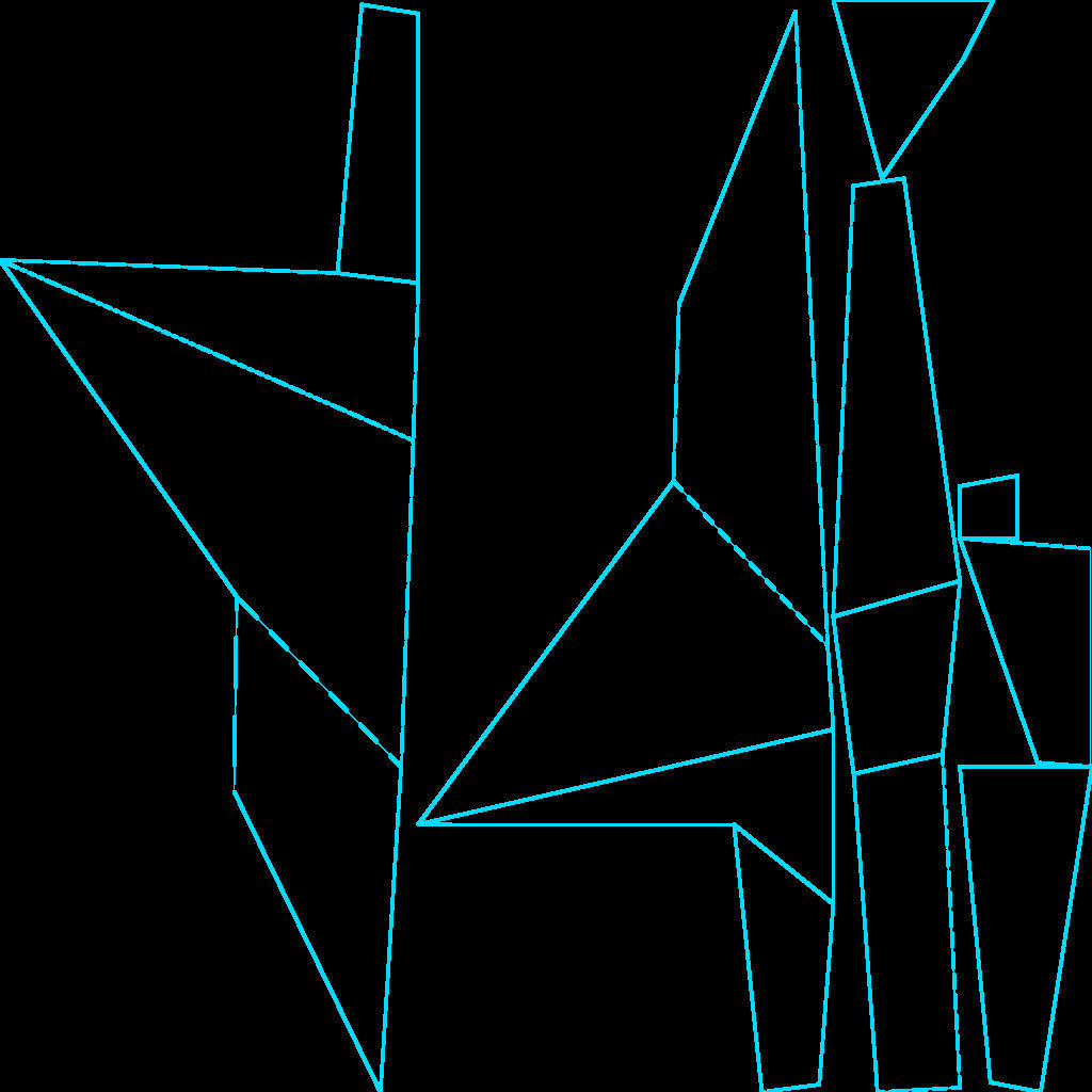 Tech vaporwave  for MEGA LOW poly airplane Free low-poly 3D model_11