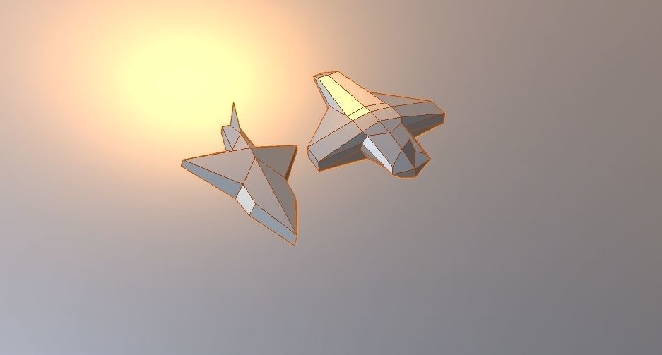 Tech vaporwave  for MEGA LOW poly airplane Free low-poly 3D model_14