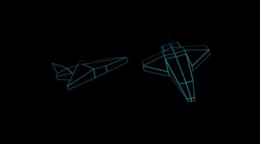 Tech vaporwave  for MEGA LOW poly airplane Free low-poly 3D model_0