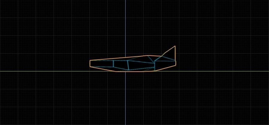 Tech vaporwave  for MEGA LOW poly airplane Free low-poly 3D model_2