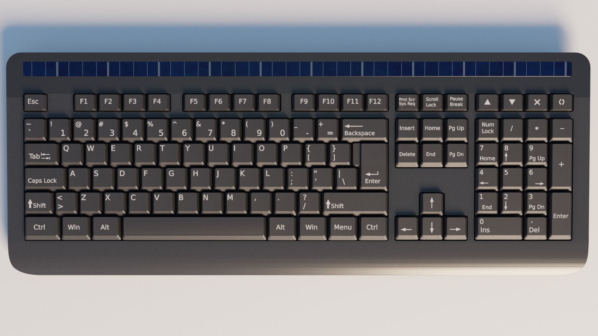 Generic wireless keyboard 3D model_12