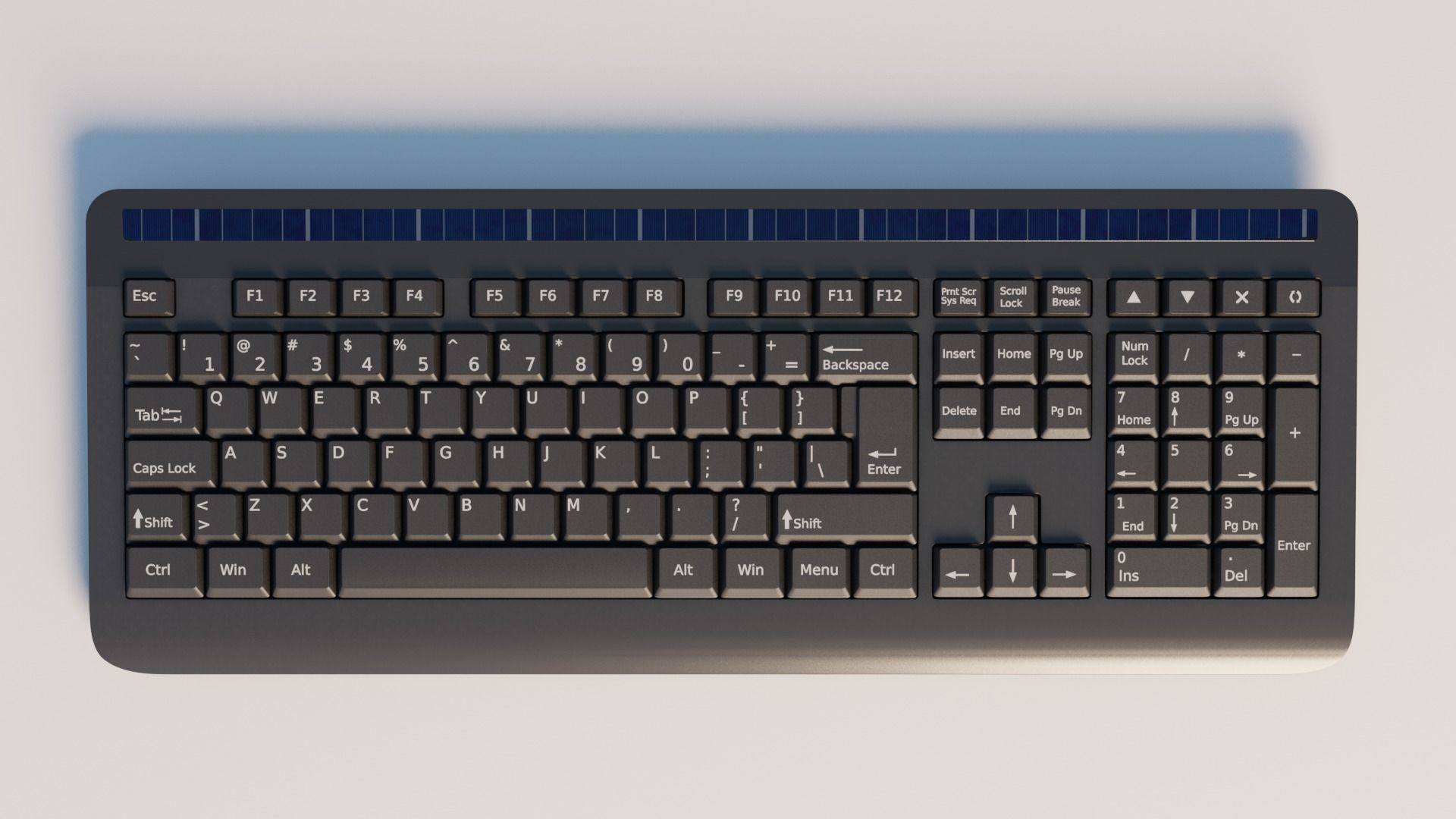 Generic wireless keyboard 3D model_3