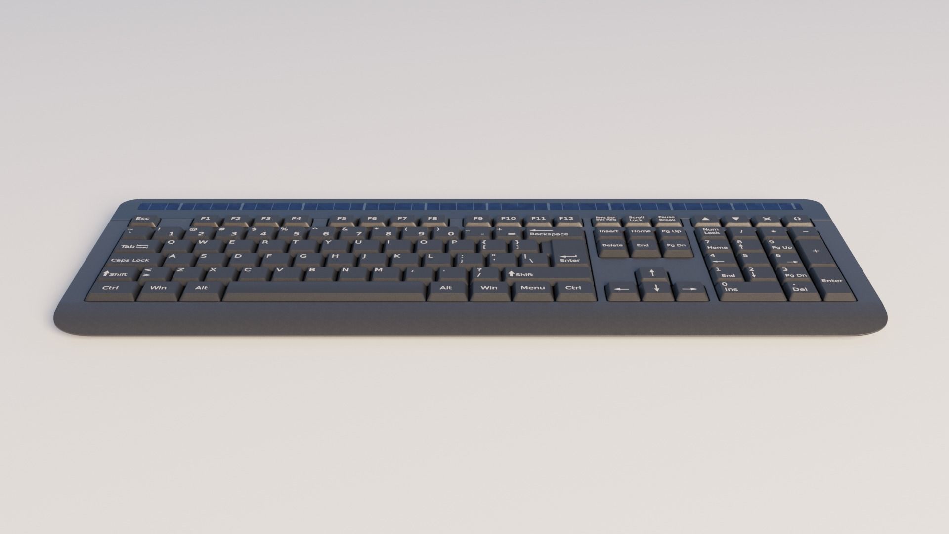 Generic wireless keyboard 3D model_2