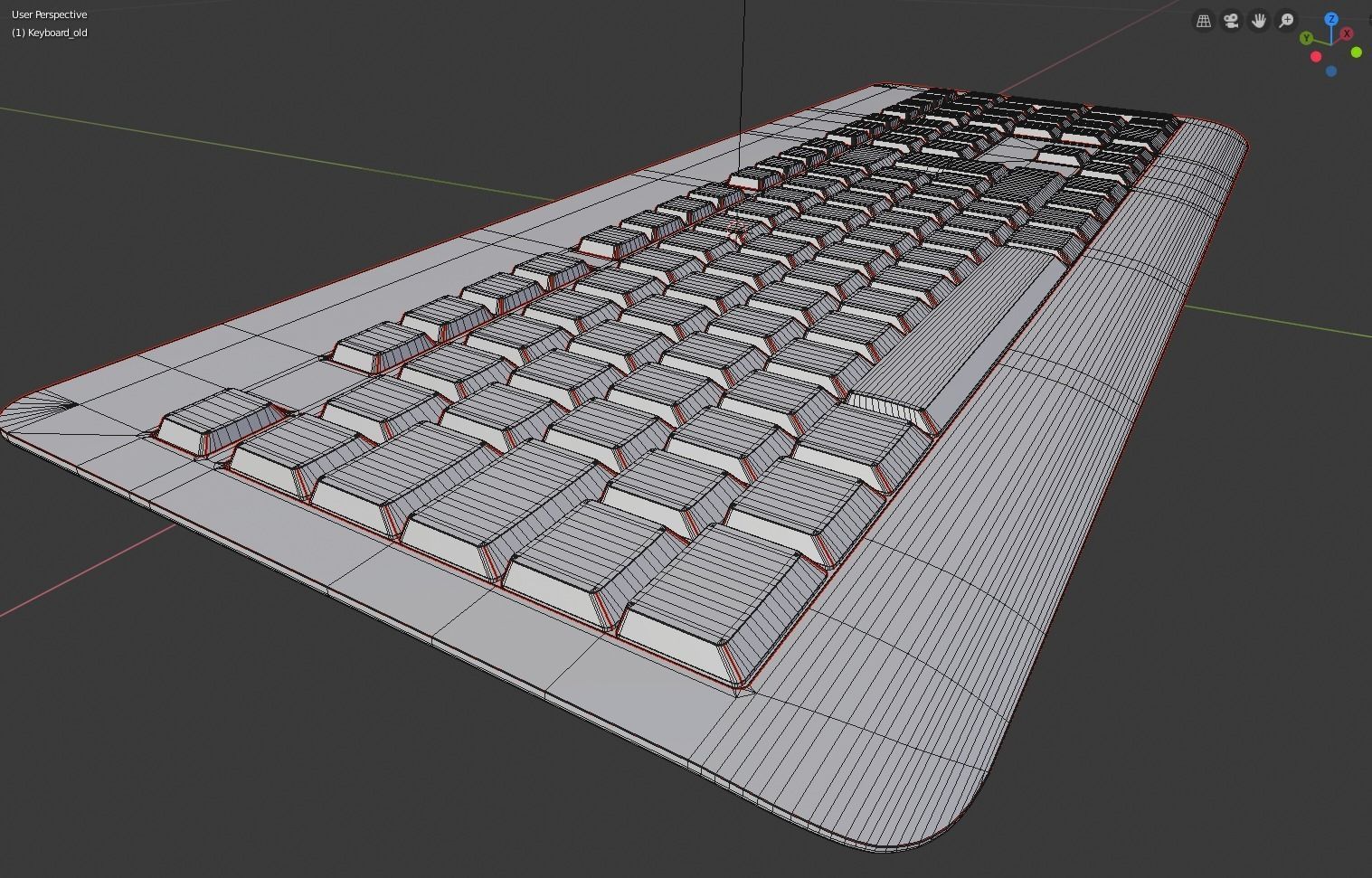 Generic wireless keyboard 3D model_16