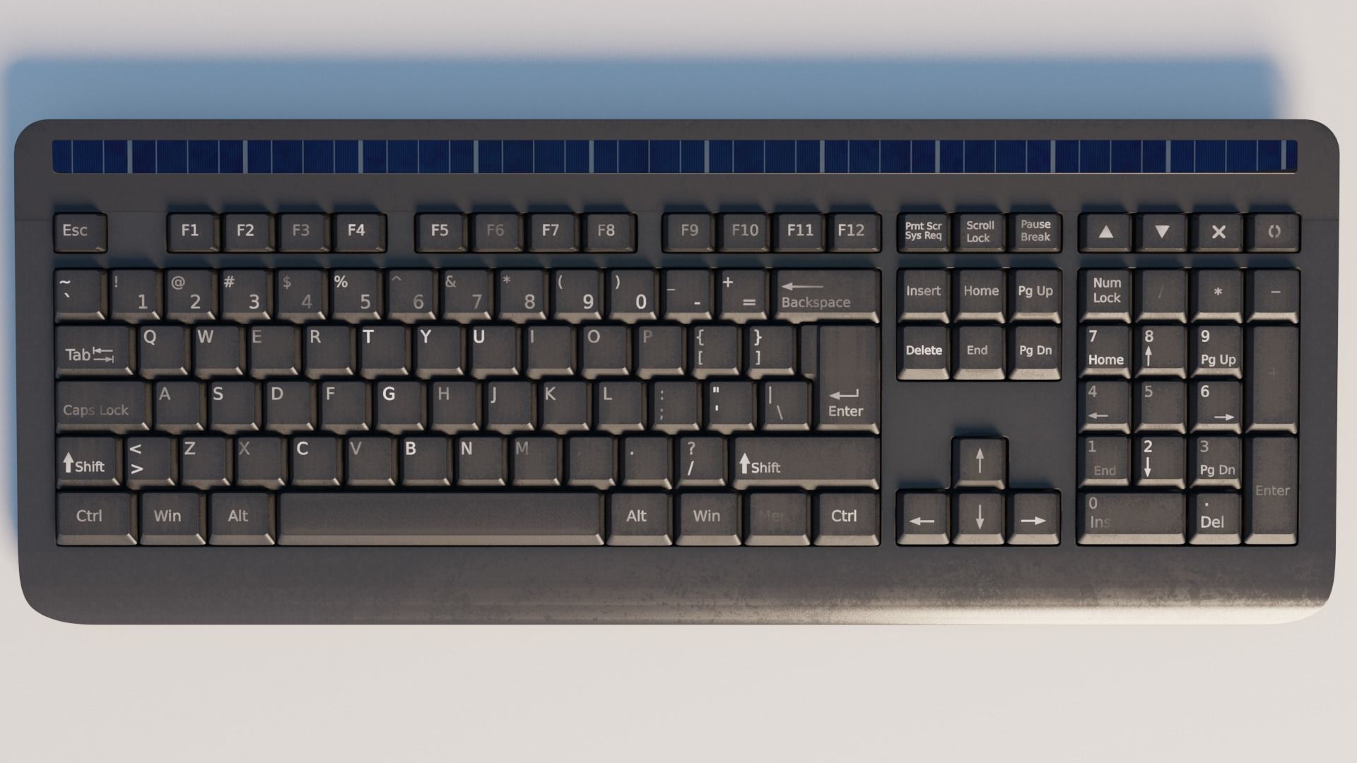 Generic wireless keyboard 3D model_9