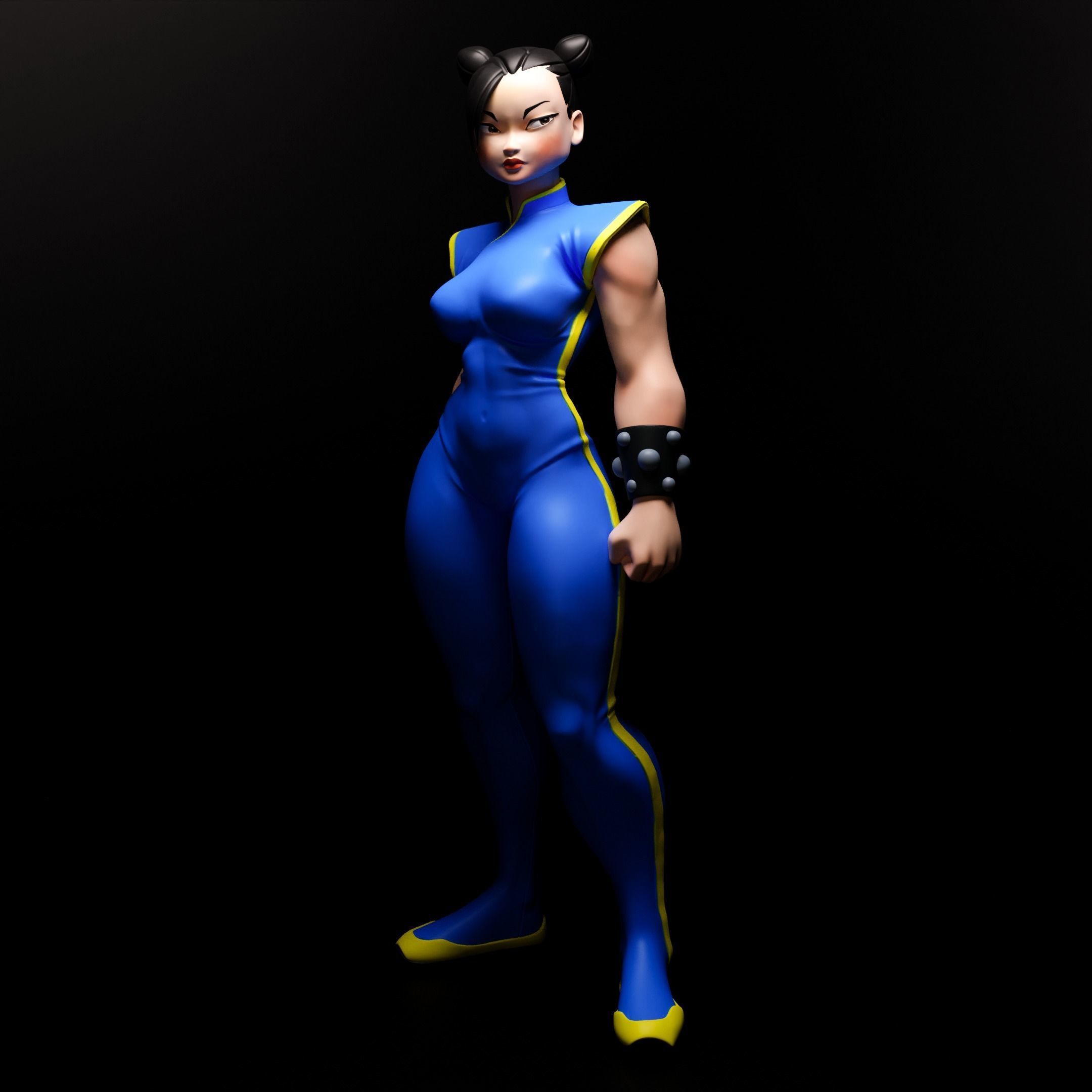 Chun Li Fan art Model for 3d printing 3D print model_12