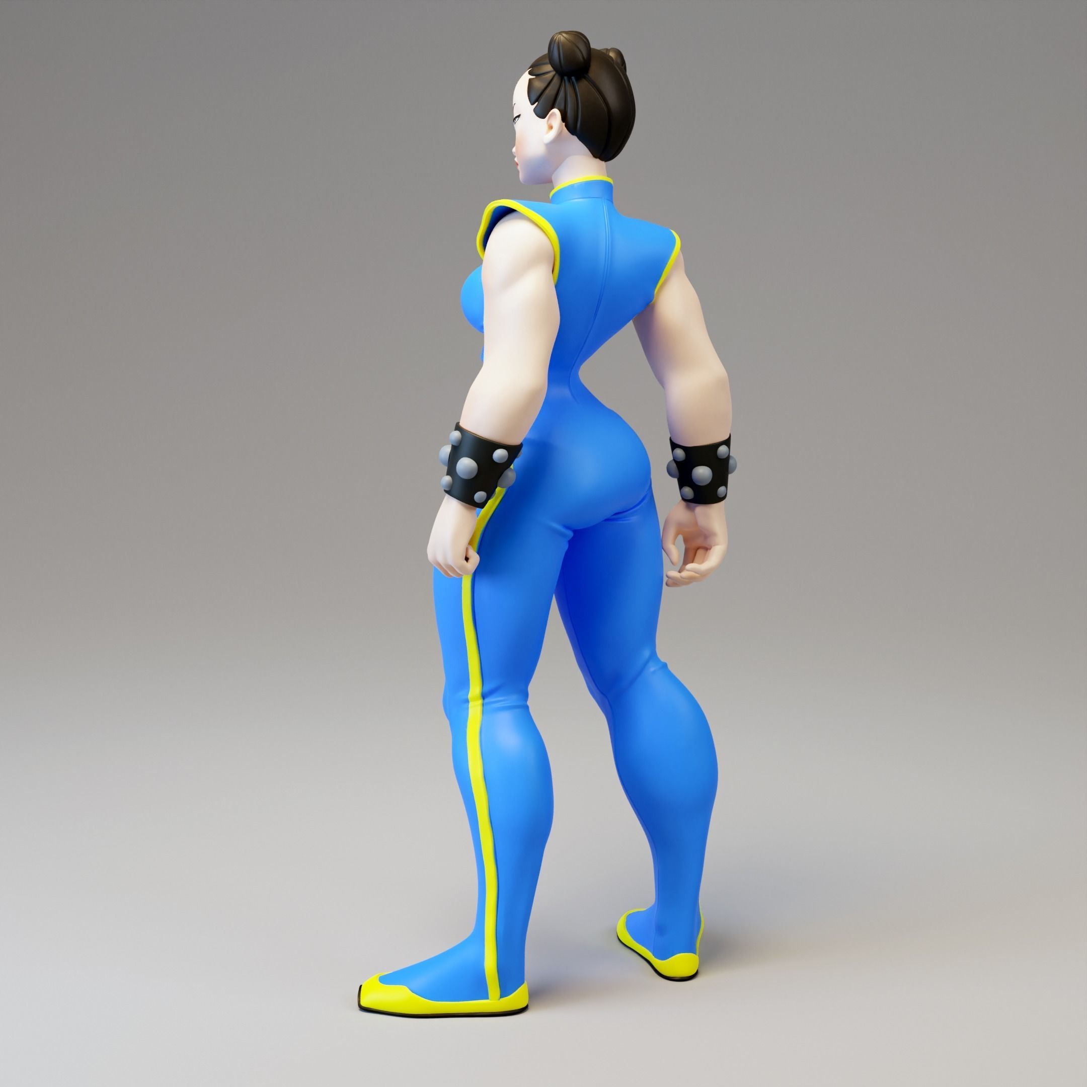 Chun Li Fan art Model for 3d printing 3D print model_6