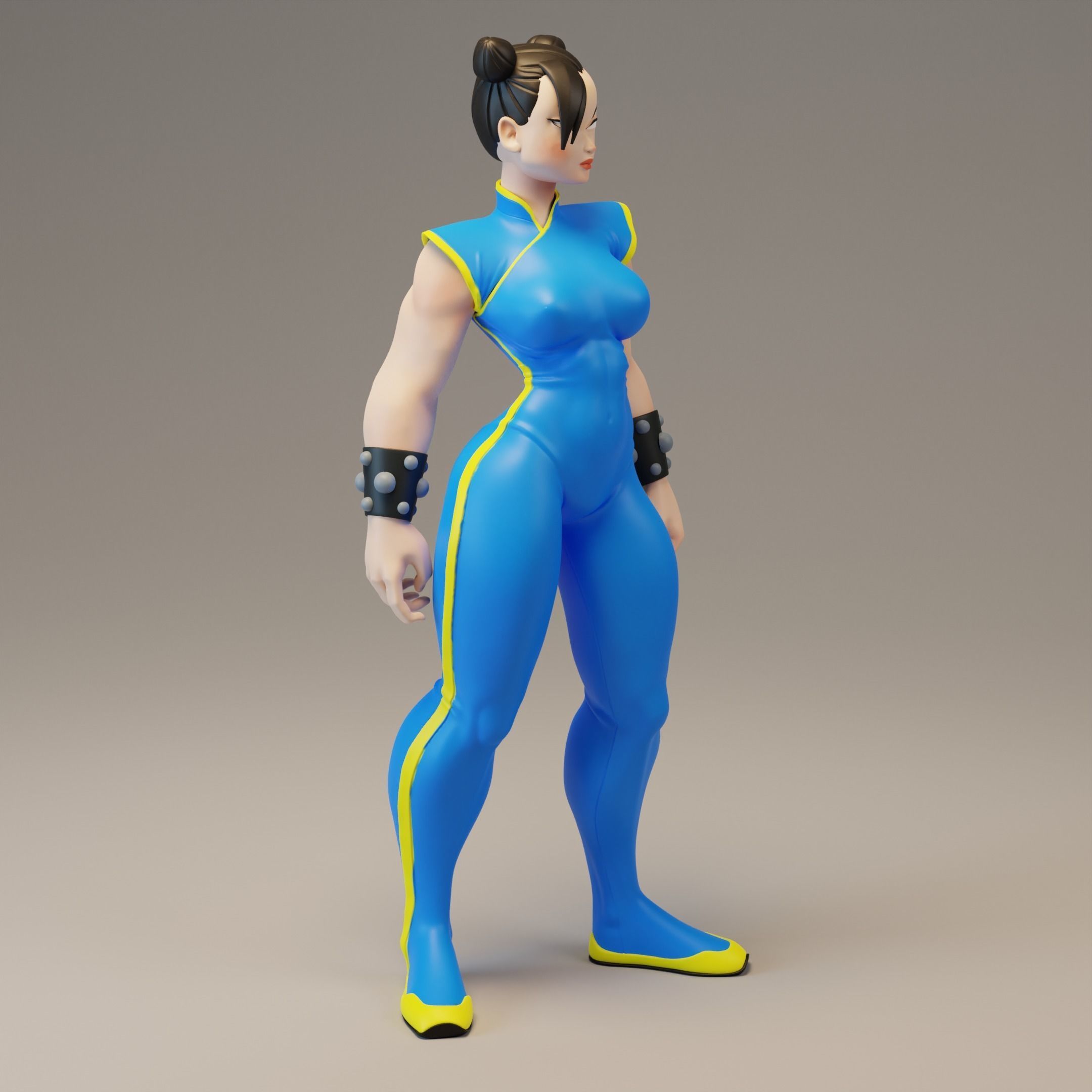 Chun Li Fan art Model for 3d printing 3D print model_10