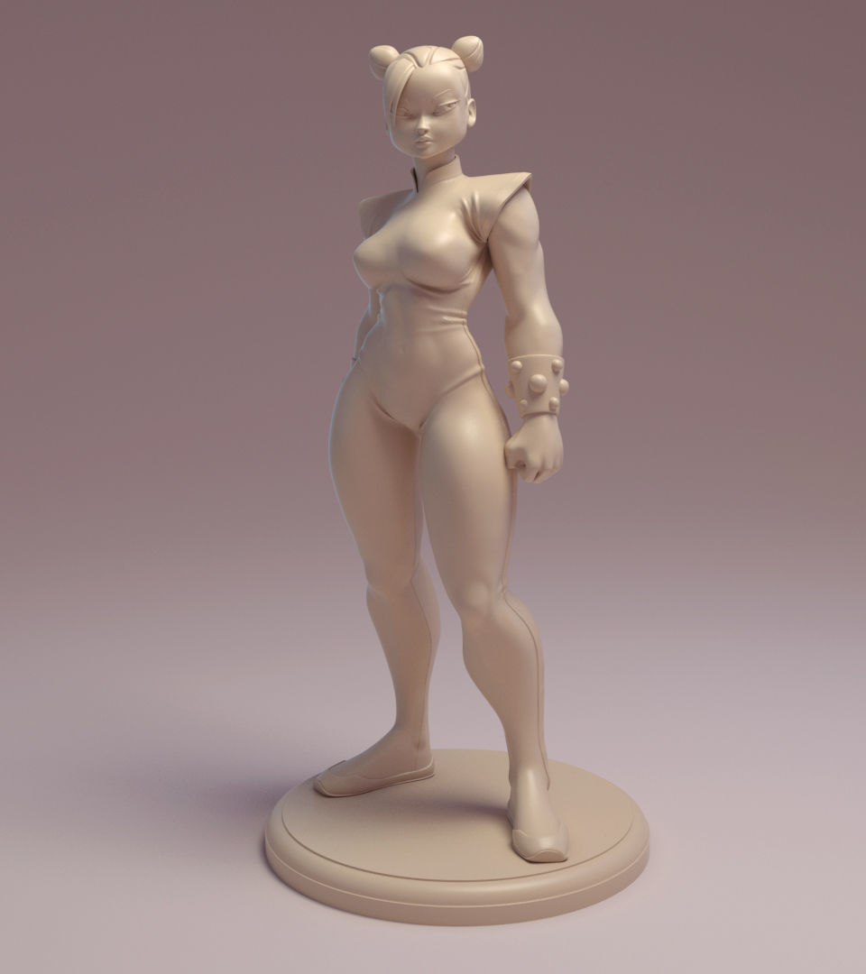 Chun Li Fan art Model for 3d printing 3D print model_13
