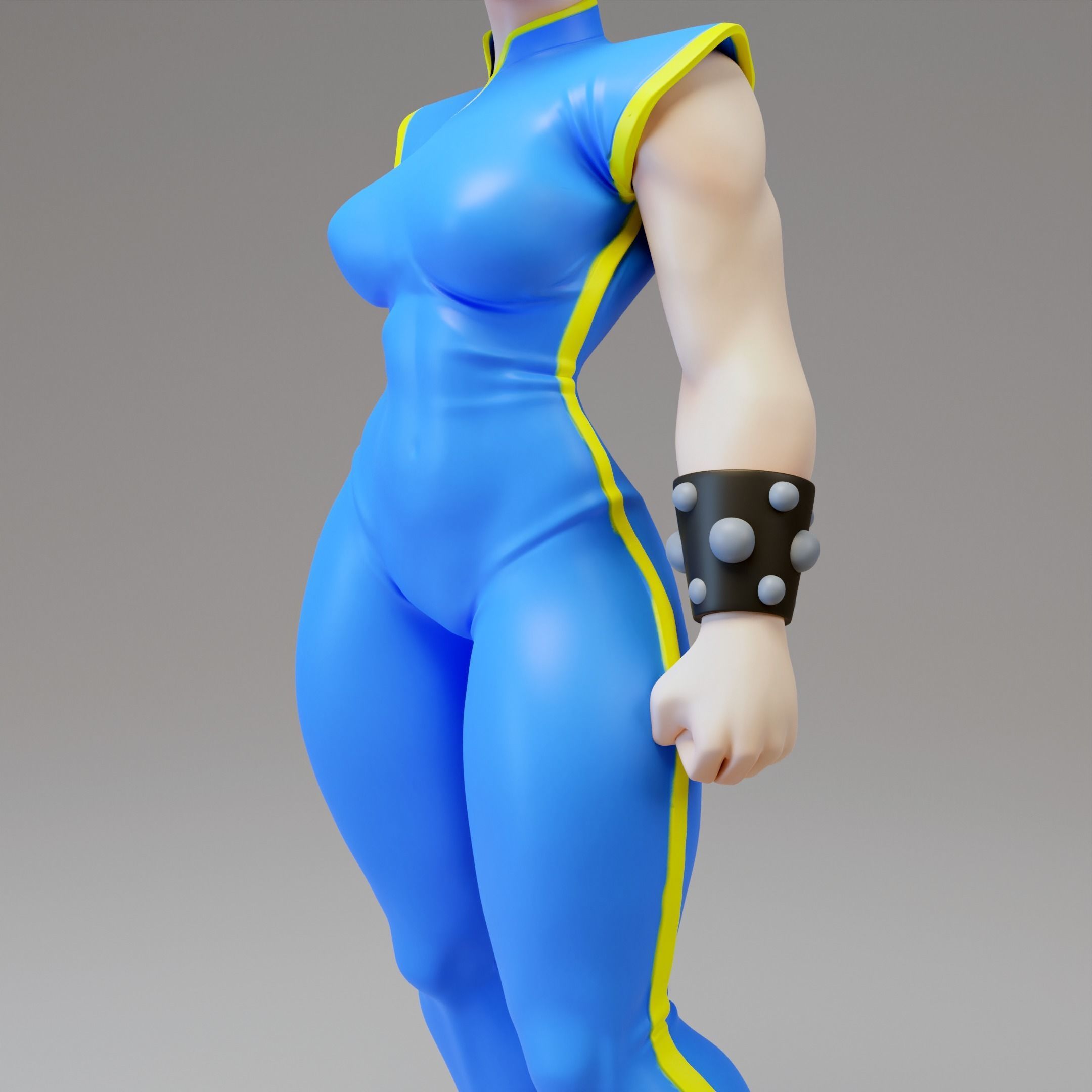 Chun Li Fan art Model for 3d printing 3D print model_8