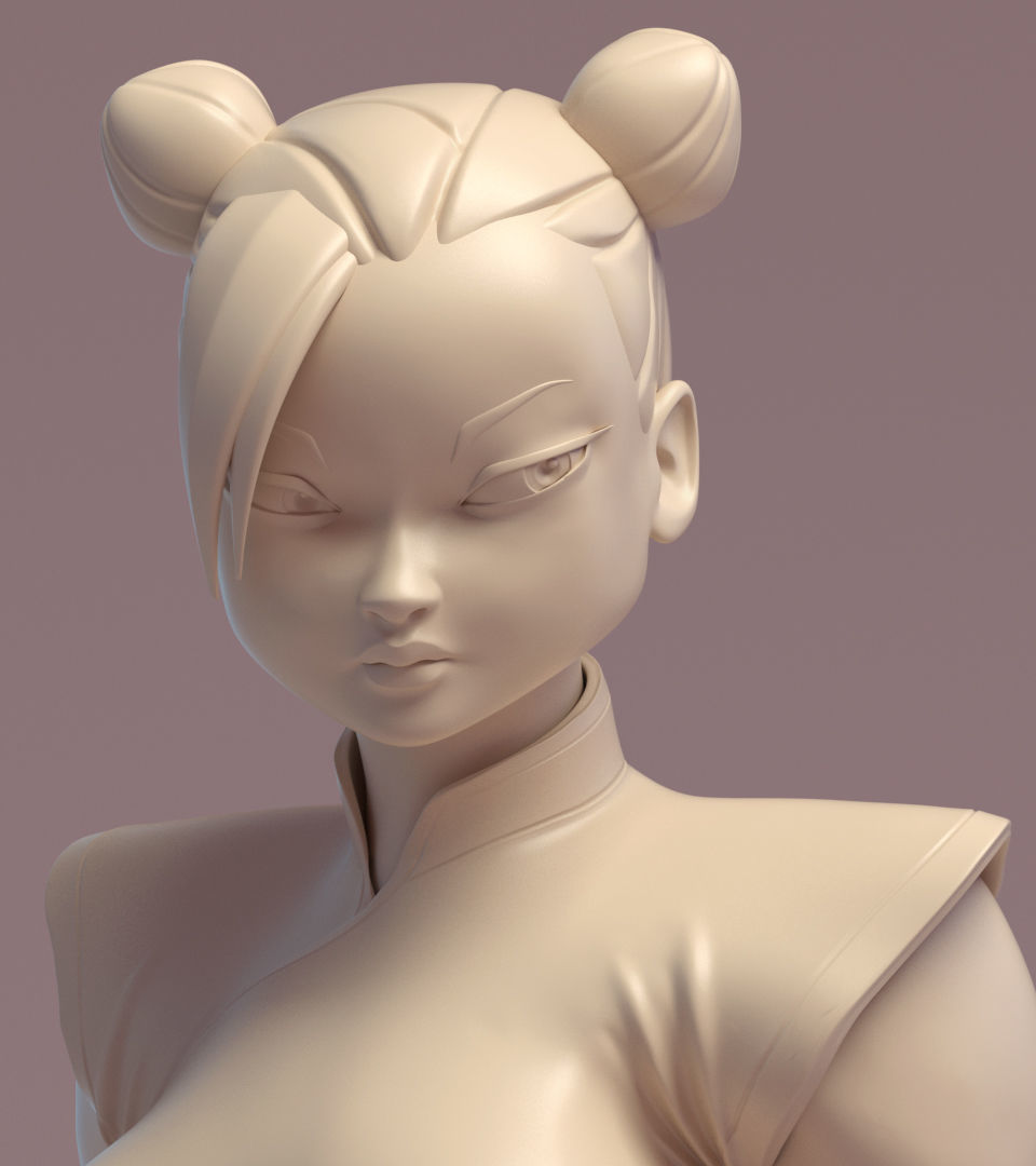 Chun Li Fan art Model for 3d printing 3D print model_14