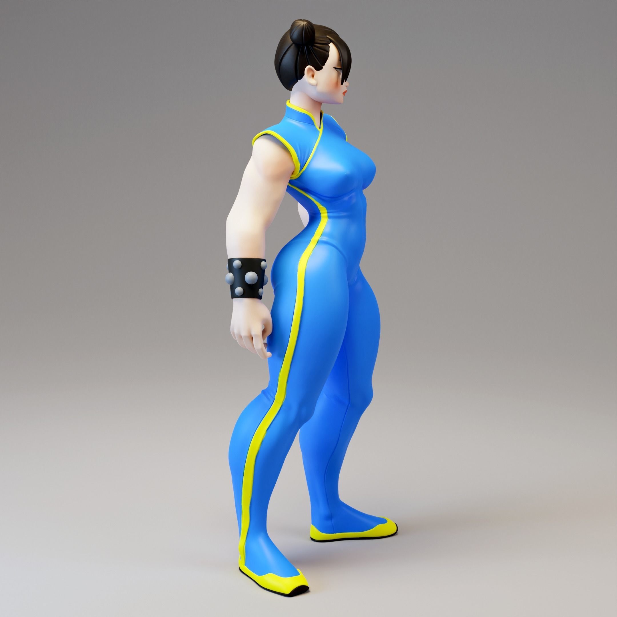 Chun Li Fan art Model for 3d printing 3D print model_5