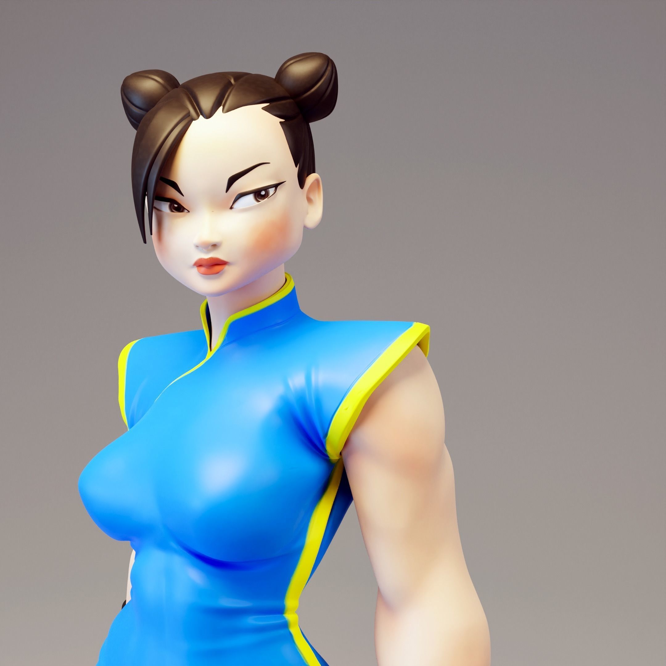 Chun Li Fan art Model for 3d printing 3D print model_2