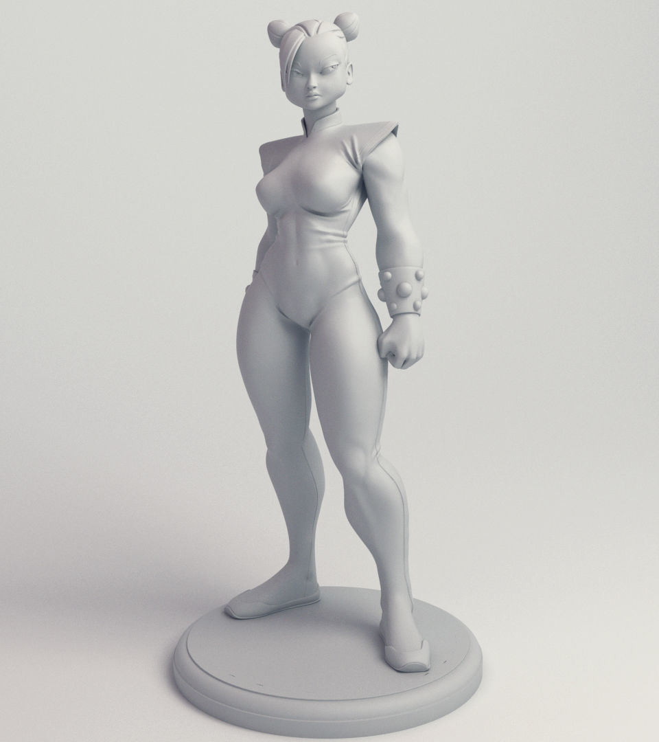 Chun Li Fan art Model for 3d printing 3D print model_15