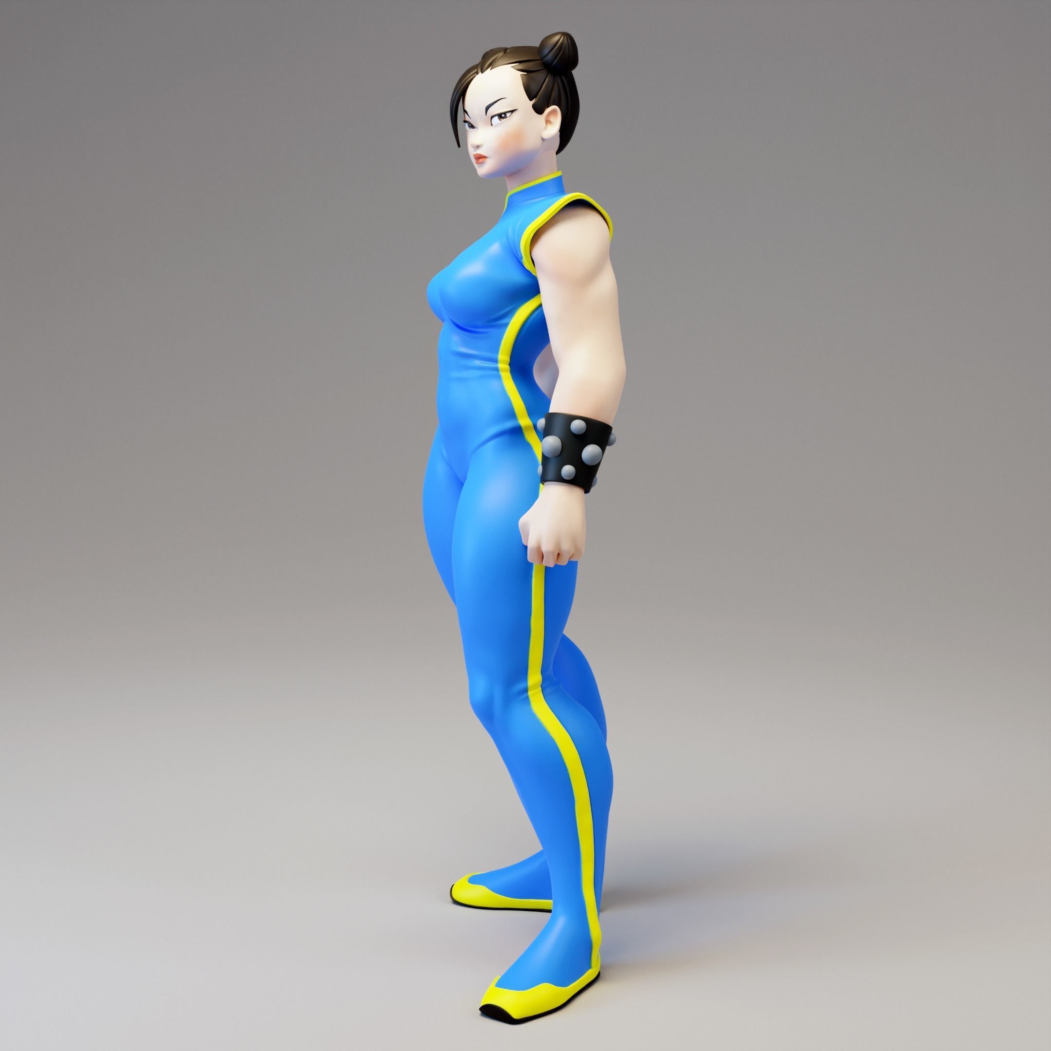 Chun Li Fan art Model for 3d printing 3D print model_9