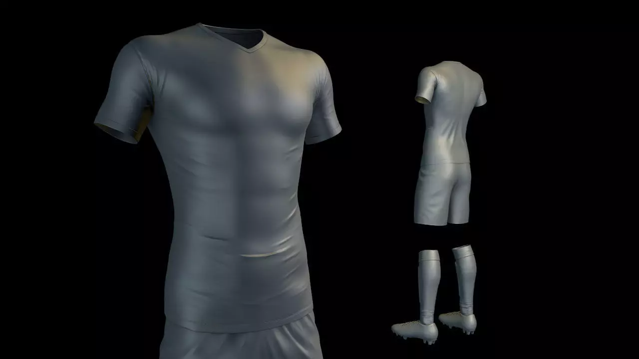 Soccer Uniform 3D model_0