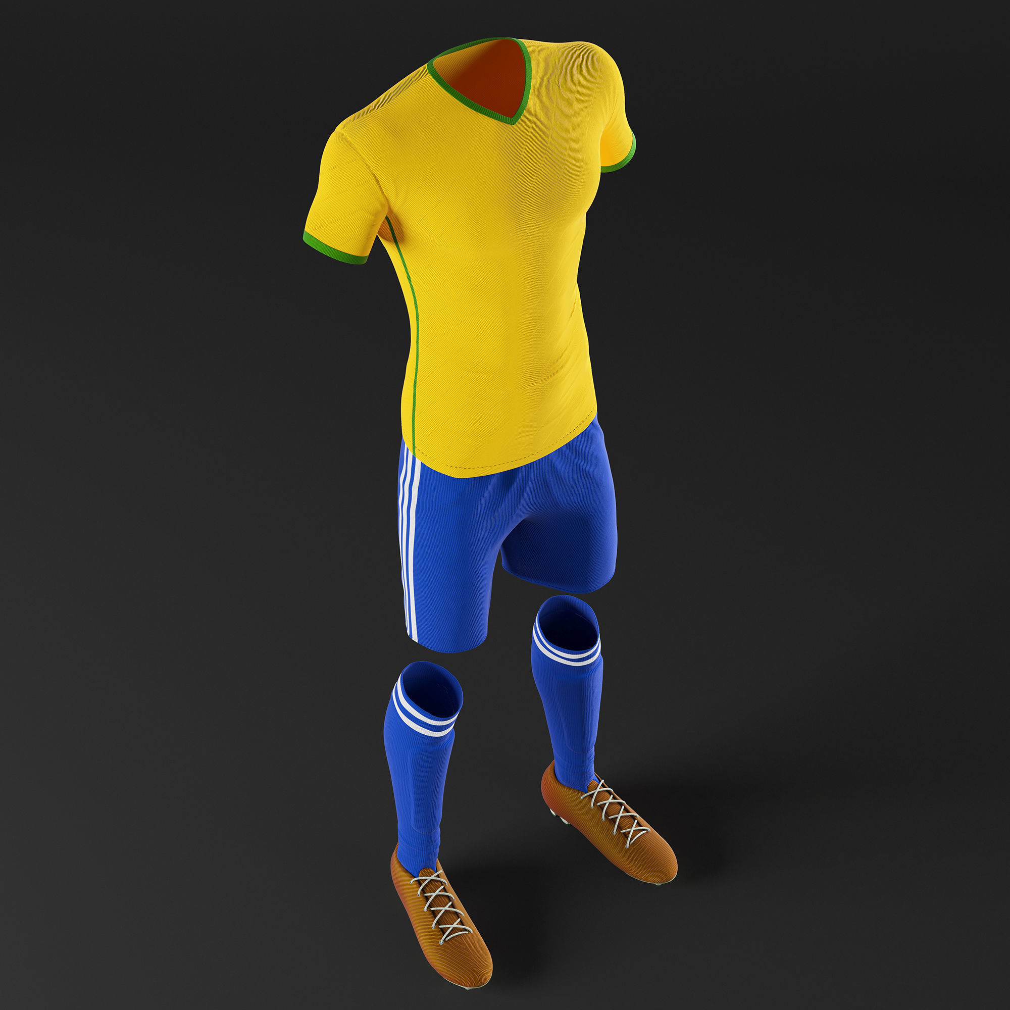 Soccer Uniform 3D model_6