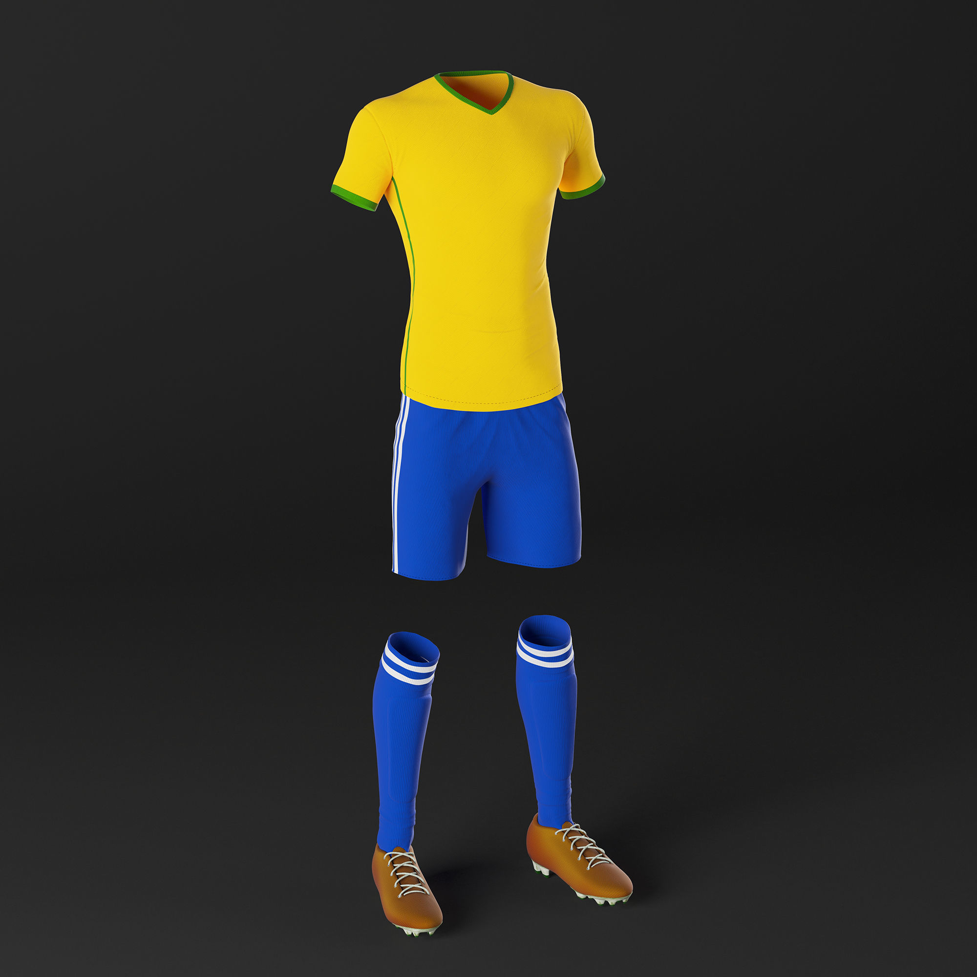 Soccer Uniform 3D model_1