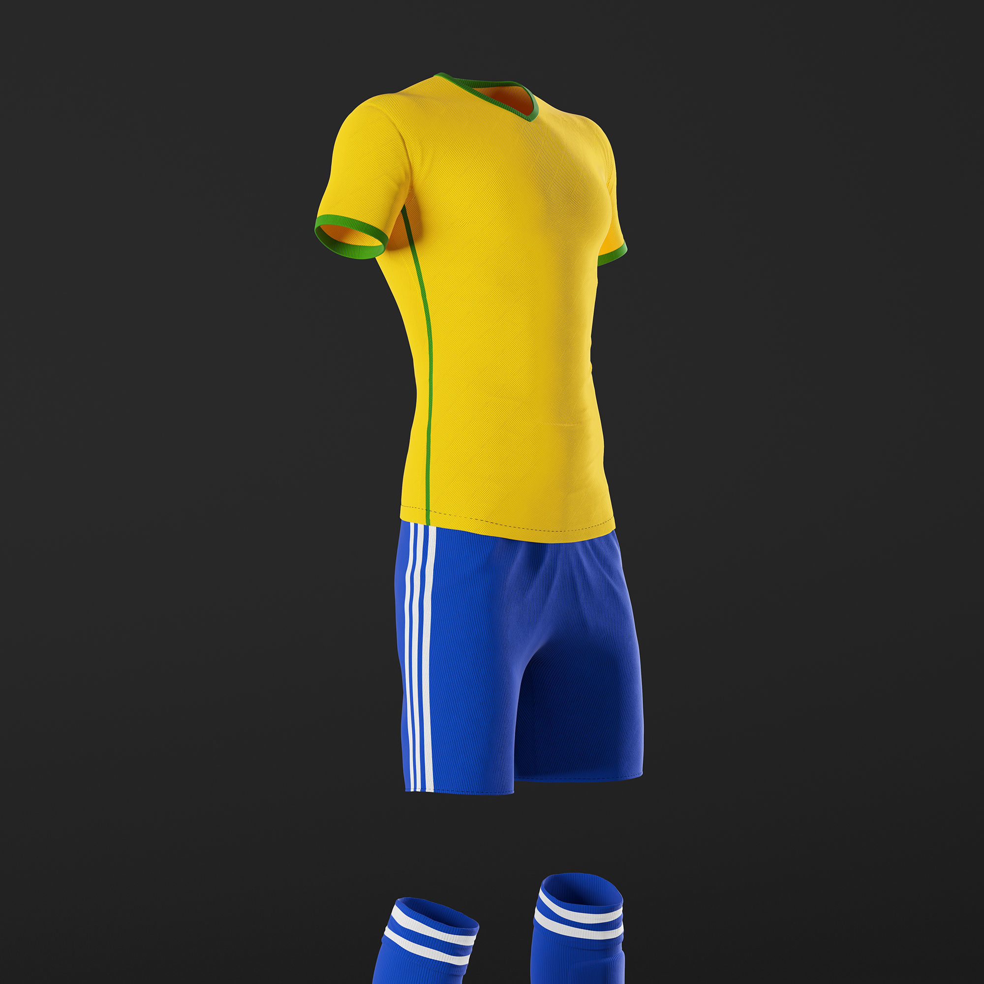 Soccer Uniform 3D model_5