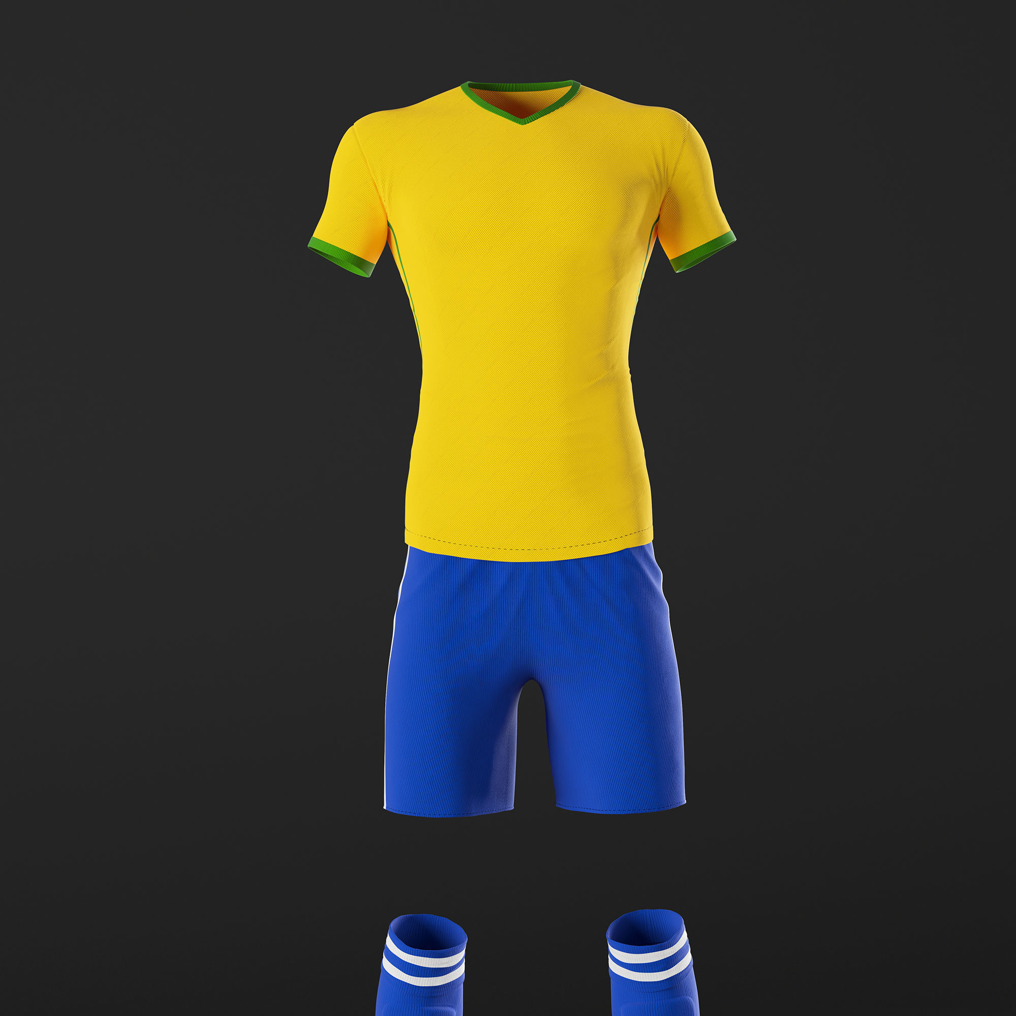 Soccer Uniform 3D model_3
