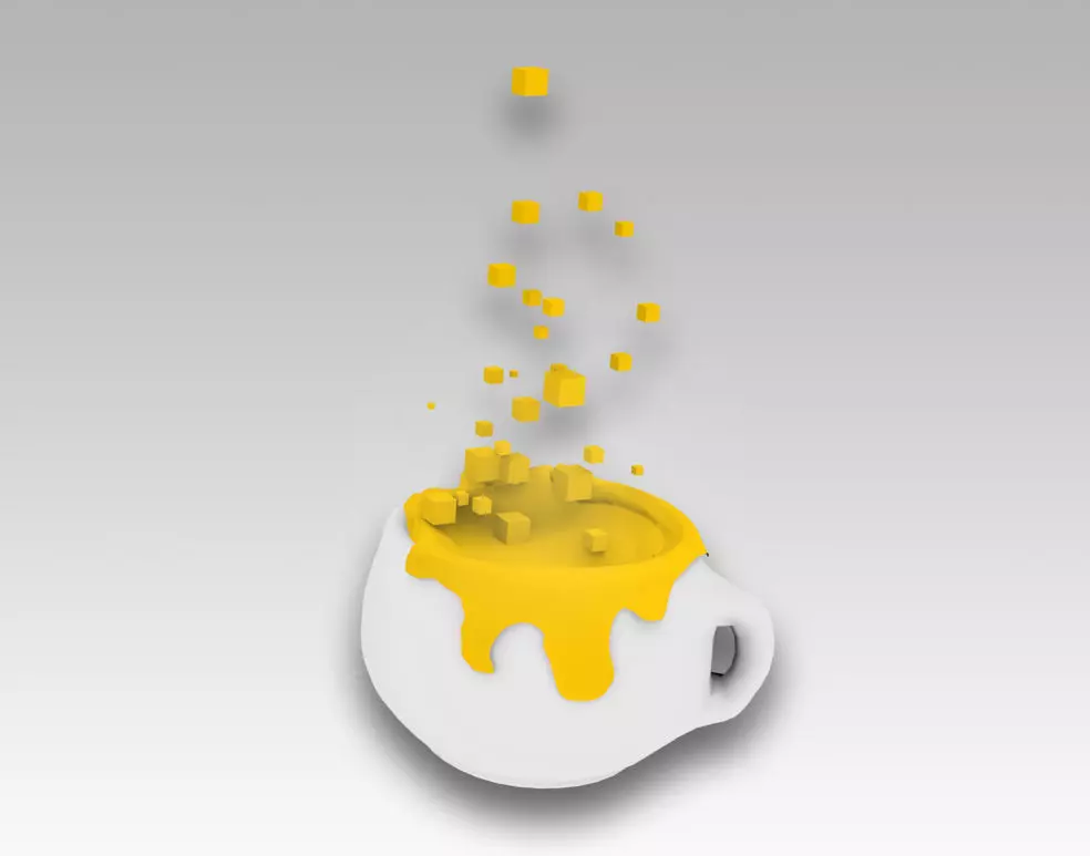cool particles in a cup 3D model_0