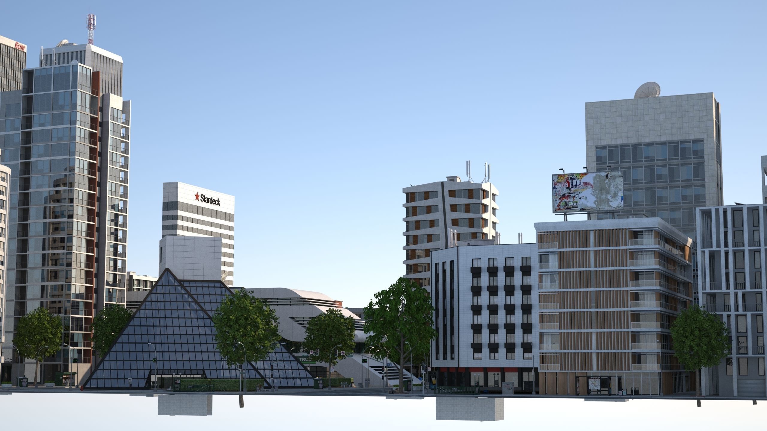 White City XL Low-poly 3D model_16