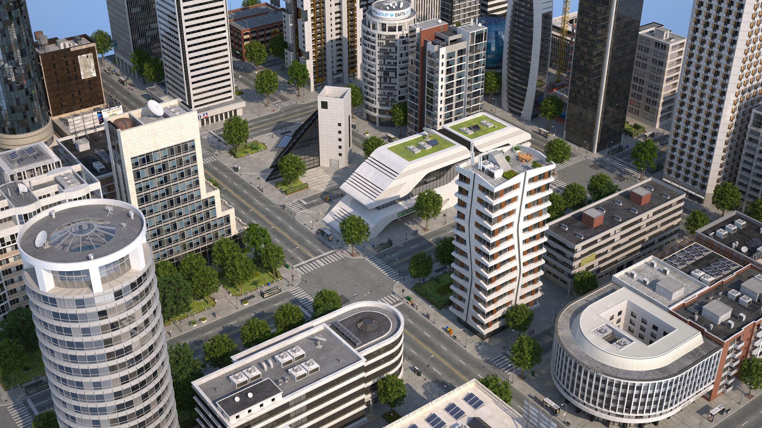White City XL Low-poly 3D model_34