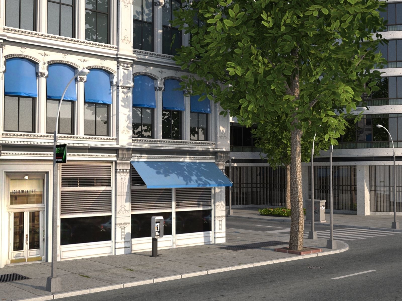 White City XL Low-poly 3D model_30