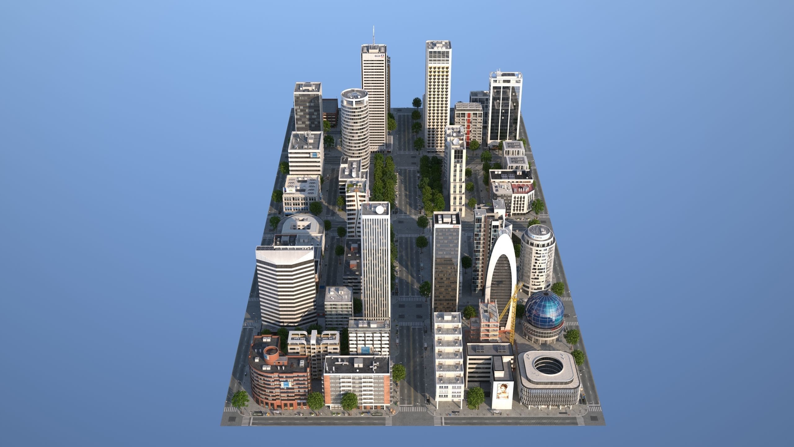 White City XL Low-poly 3D model_20
