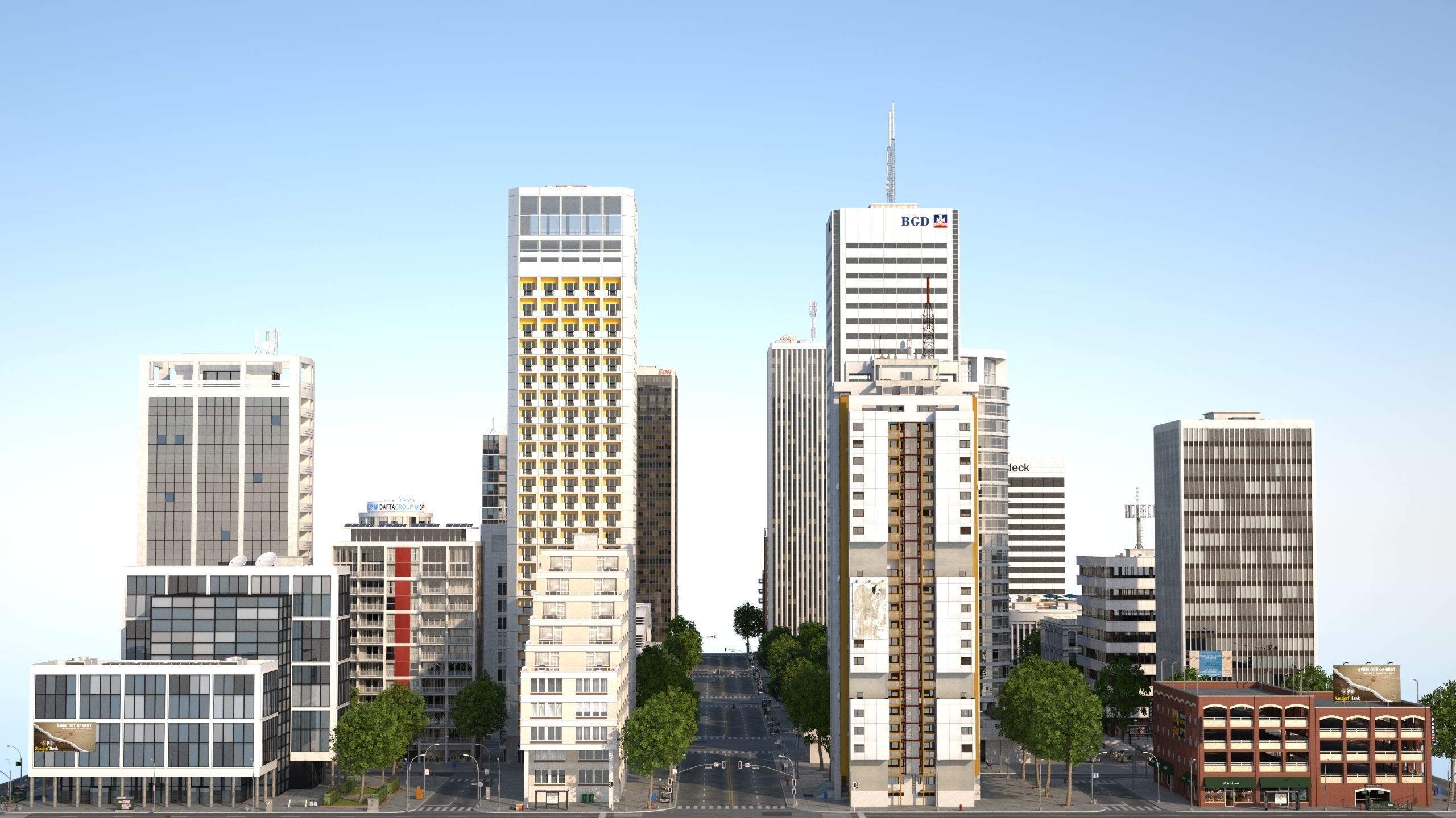 White City XL Low-poly 3D model_14