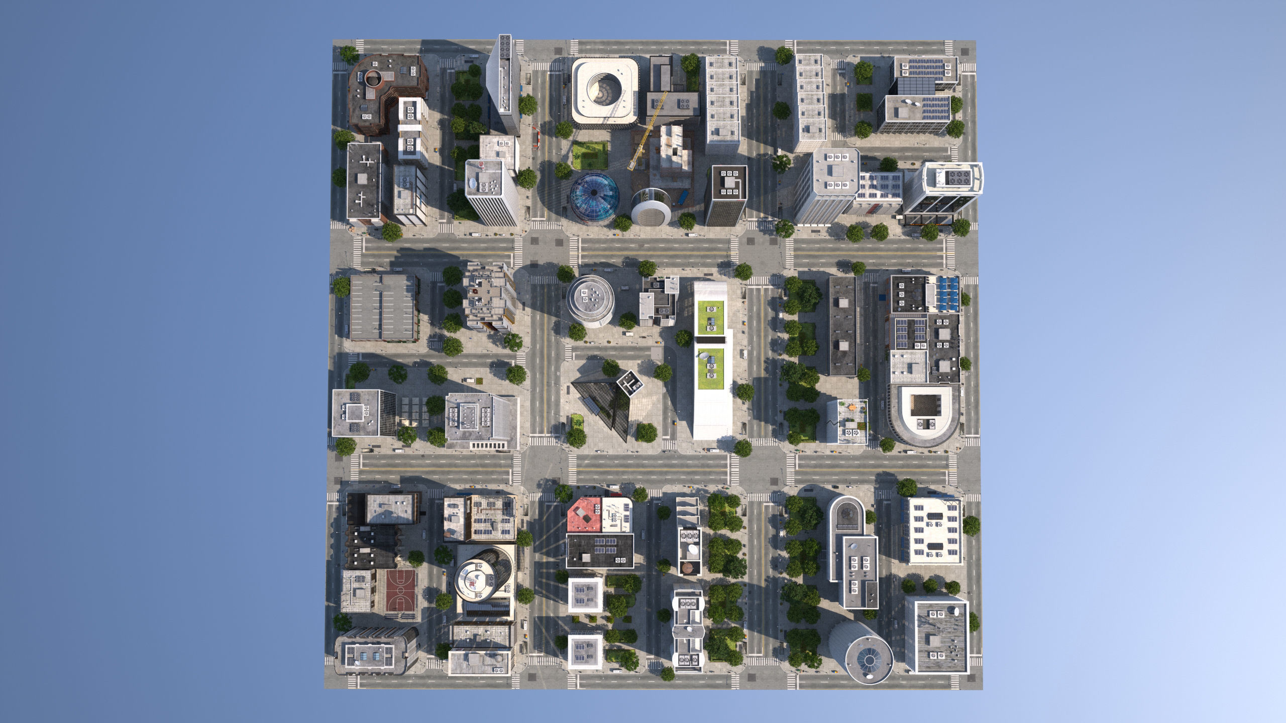White City XL Low-poly 3D model_35