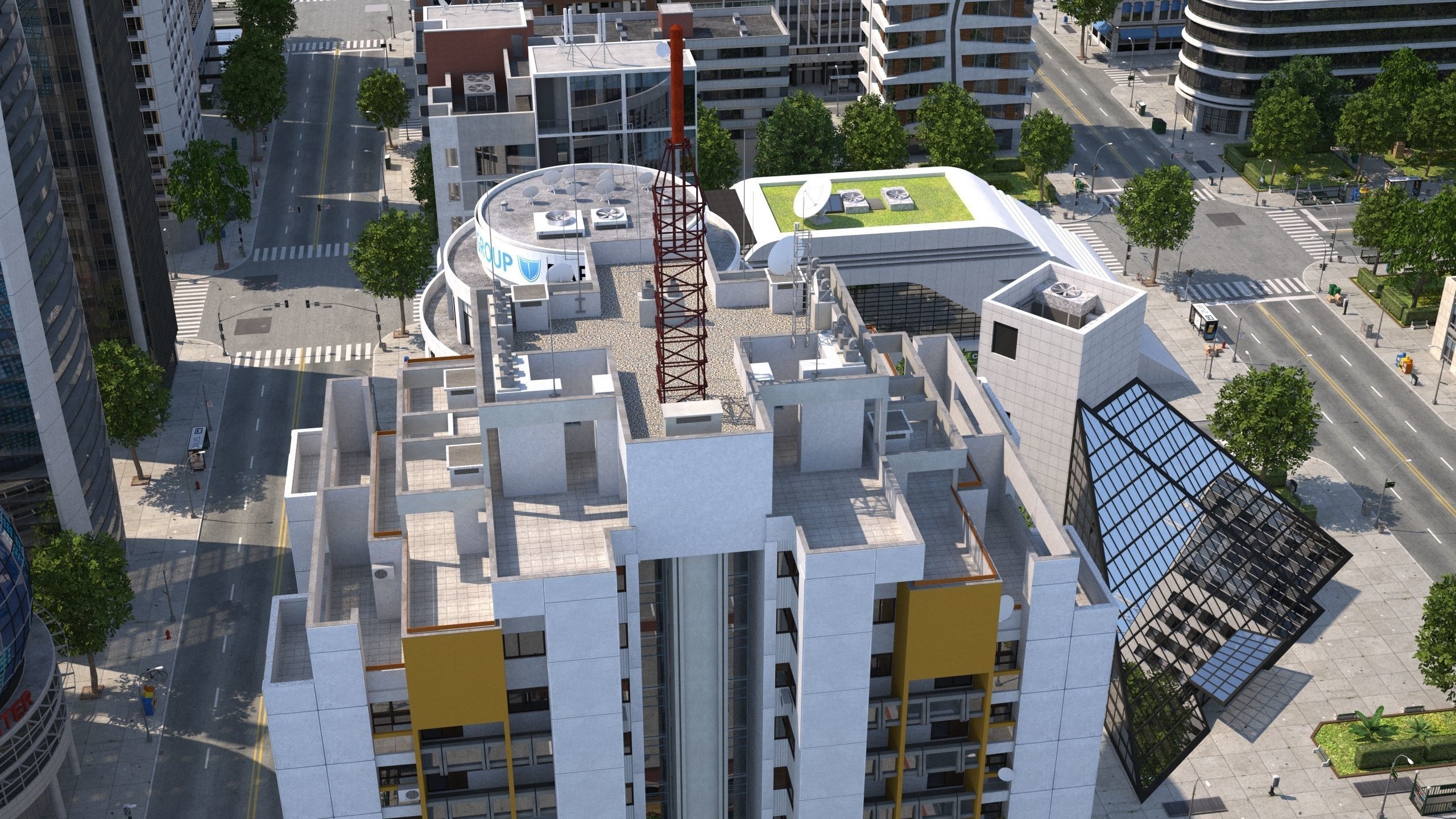 White City XL Low-poly 3D model_42