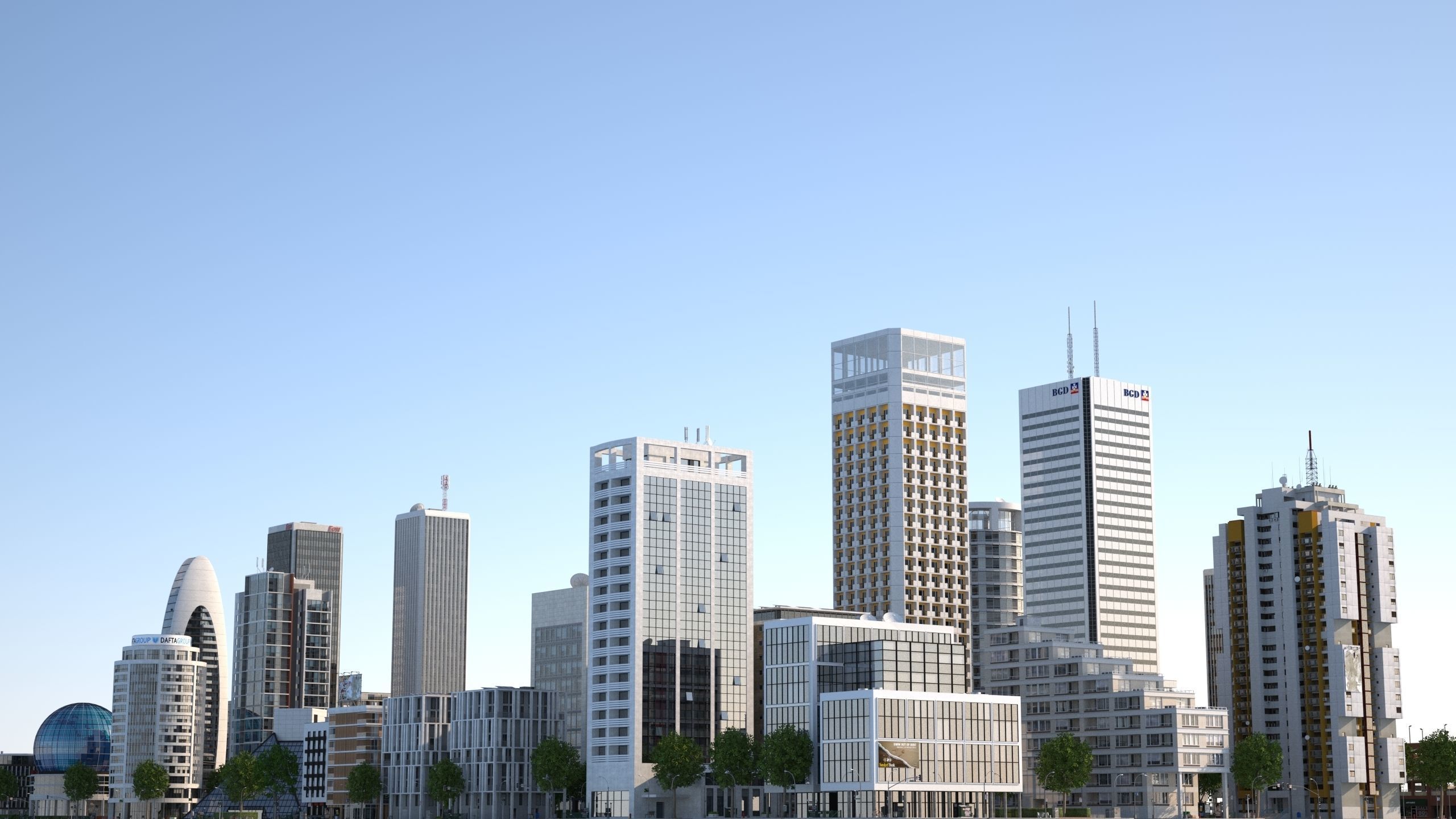 White City XL Low-poly 3D model_13