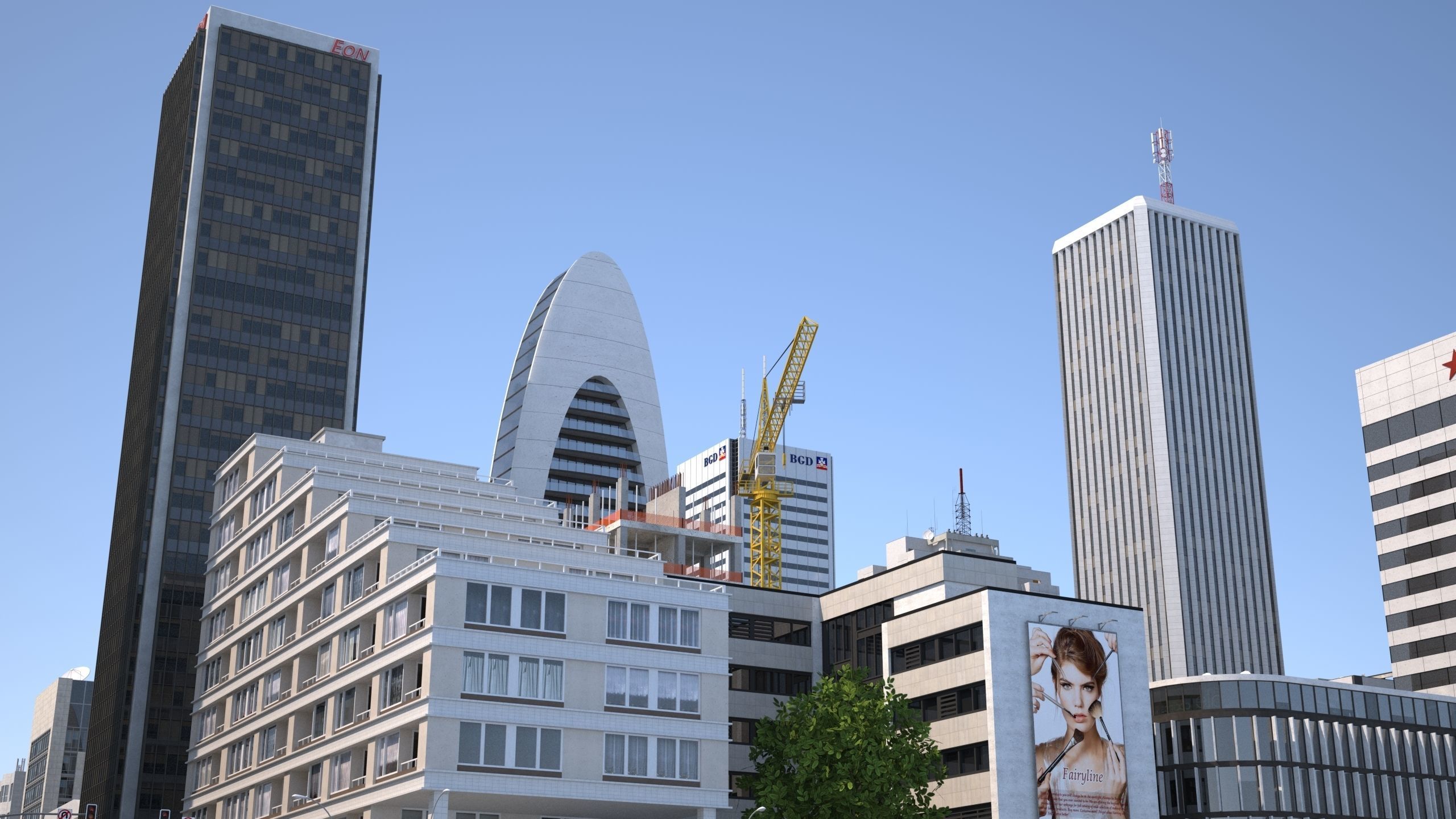 White City XL Low-poly 3D model_38