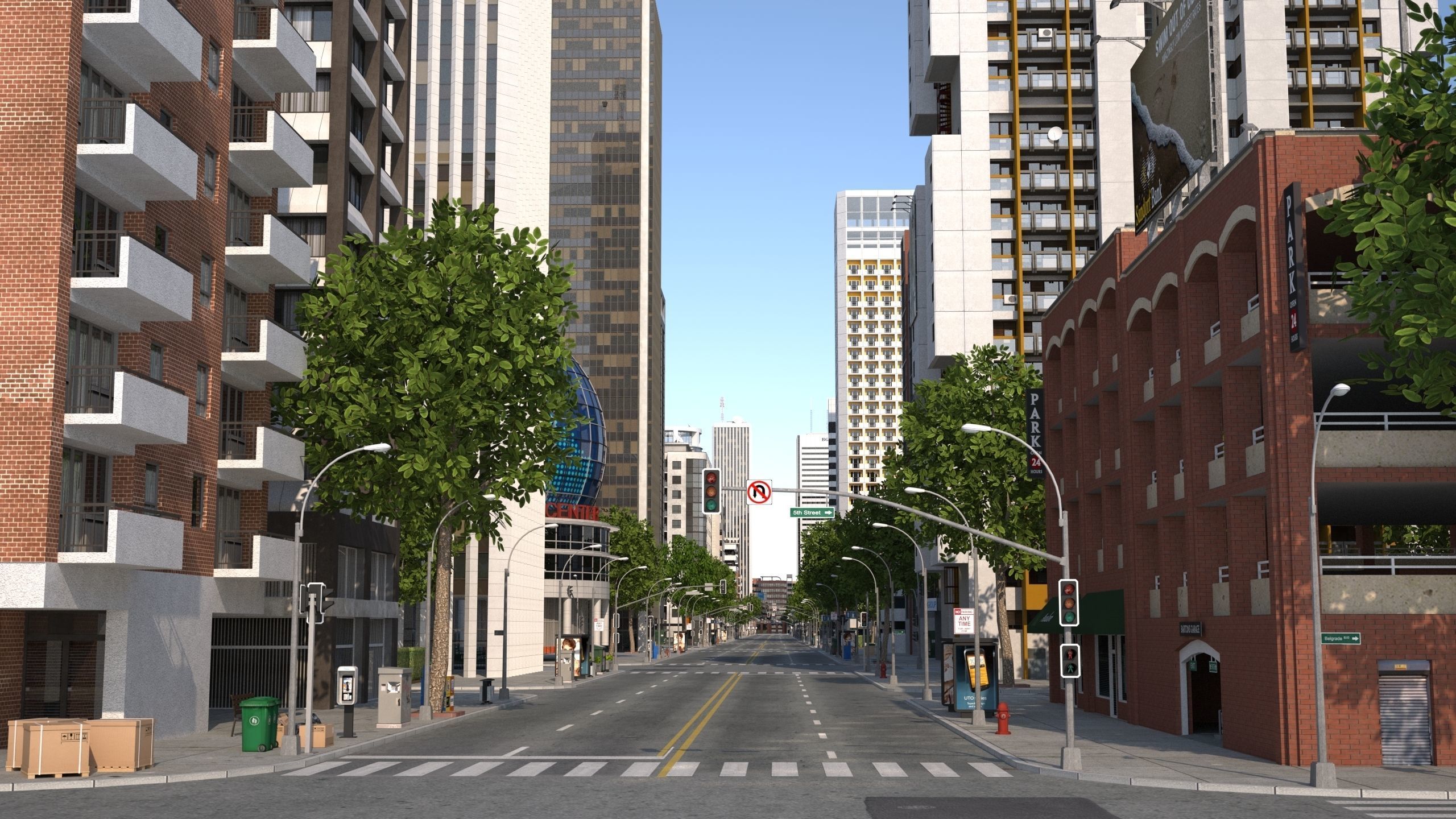 White City XL Low-poly 3D model_9