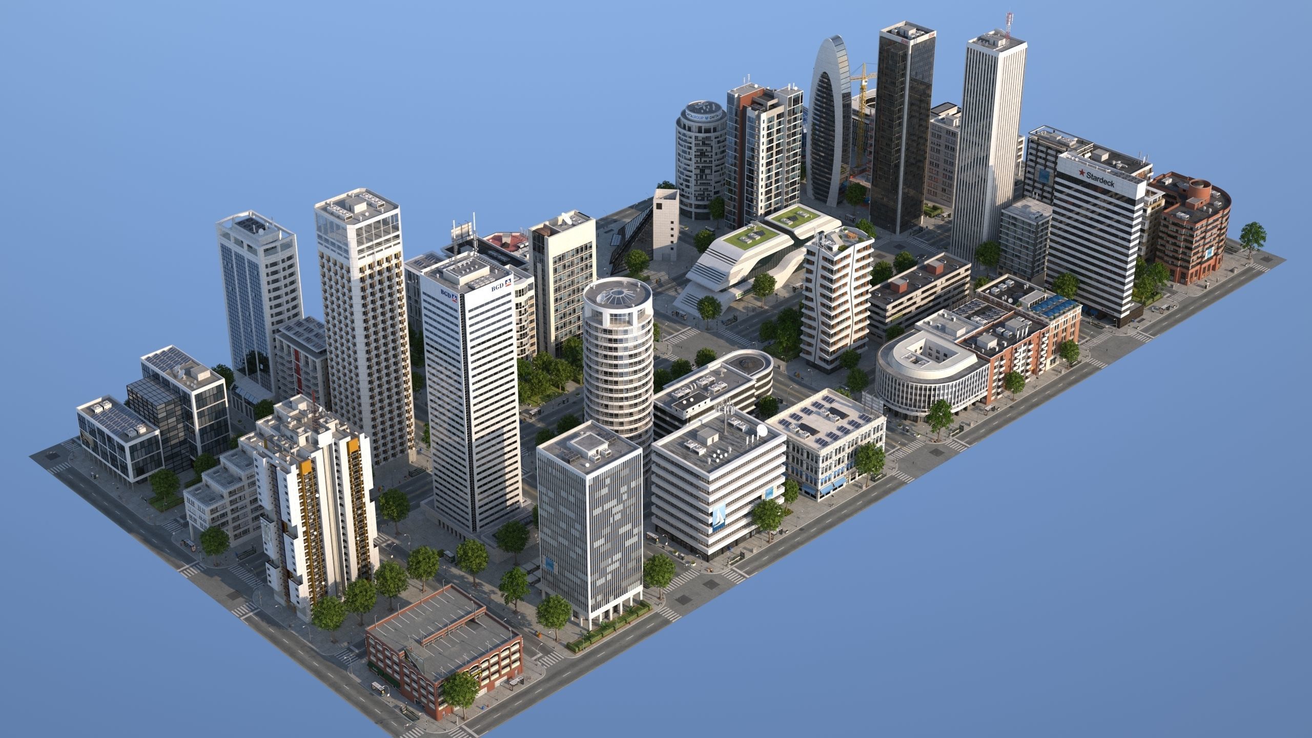 White City XL Low-poly 3D model_8